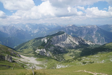 Fototapeta na wymiar Bavarian mountains with clouds