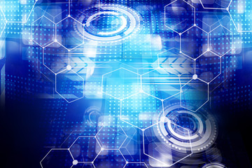  Abstract information and technology futuristic background.