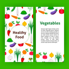 Healthy food vegetables flyer