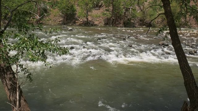 Orkhon river rapids in Mongolia.