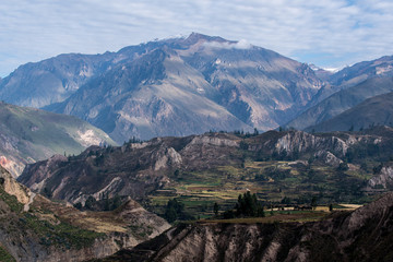 Fototapeta na wymiar The stunning mountain landscapes of Colca Valley Peru