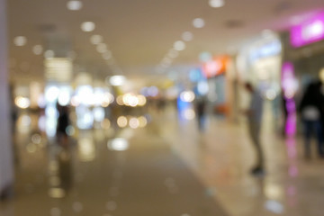 Bokeh photo in the shopping mall.