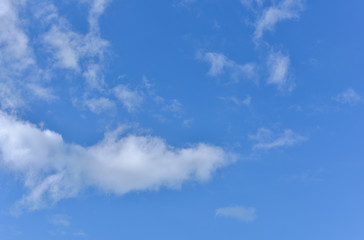 Naklejka na ściany i meble blue sky with white clouds for background.