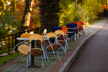 autumn street cafe