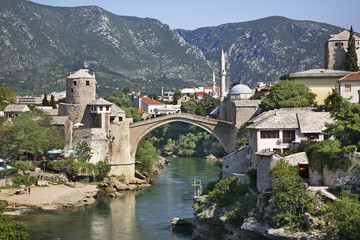 Fototapeta na wymiar Old bridge in Mostar. Bosnia and Herzegovina