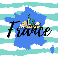 map of france with symbols