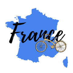 map of france with symbols