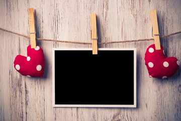 Black blank phote frame