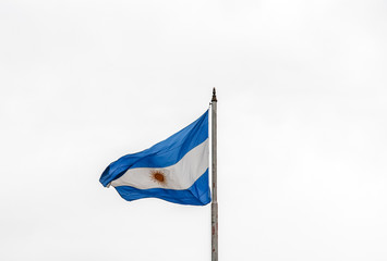 The Argentine flag is waving in Buenos Aires