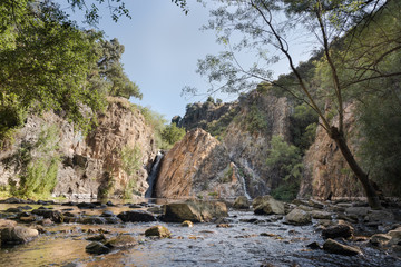 Waterfalls in summer