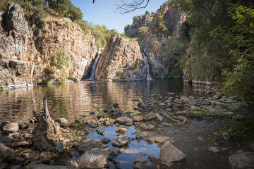 Fototapeta na wymiar waterfalls in summer