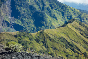 Obraz premium Rinjani mountain range, Lombok, Indonesia.