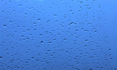 Drops on the glass background.