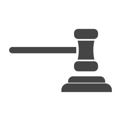 Gavel judge vector illustration in flat style