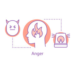 Anger concept icon