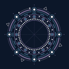 Technical drawings , vector . Round HUD Elements .Future Technologies