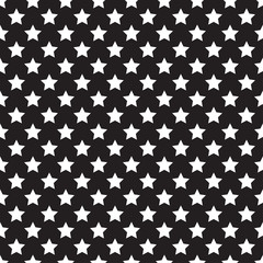 Background with stars. Simple pattern with geometric elements. Starry backdrop. Print for banners, posters, t-shirts and textiles. Greeting cards. Black and white illustration