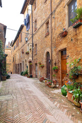 Strret in Pienza, Tuscany