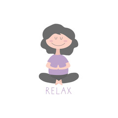 Девушка медитирует