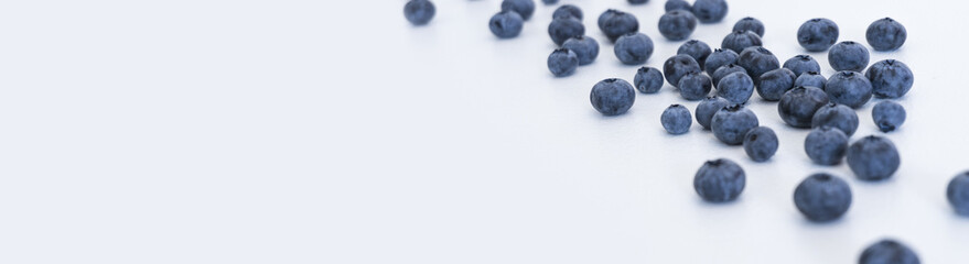 Blueberries and cranberries, berries on a white background. Berry light background.