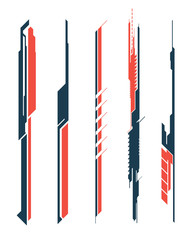 Hi-Tech detailed line elements part one