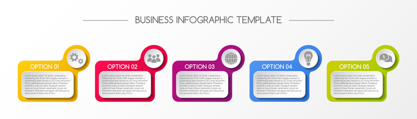 Concept of company timeline - business infograph. Vector