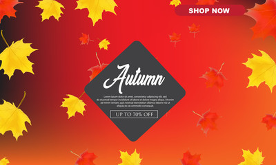 autumn sale vector illustration background