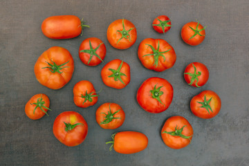 Fresh tomatoes top view