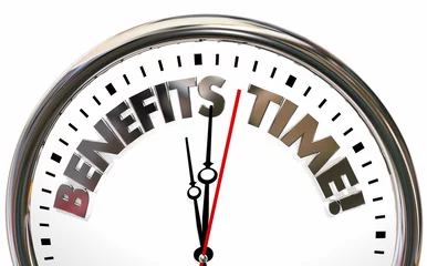 Fotobehang Benefits Time Choose Beneficial Features Clock 3d Illustration © iQoncept