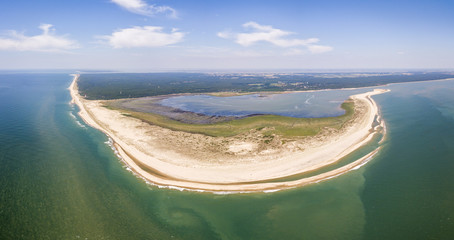Obraz premium Aerial view of Coubre cape and beach