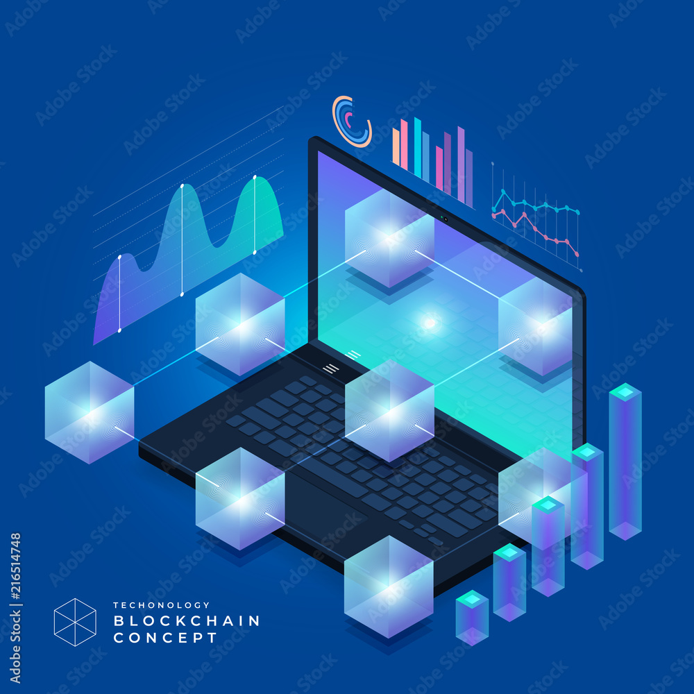 Canvas Prints blockchain and cryptocurrency concept