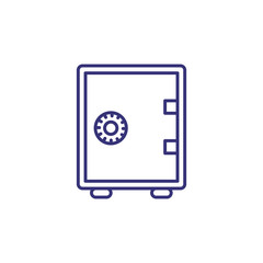 Money safe line icon. Wealth, secure access, lock. Finance protection concept. Can be used for topics like saving, deposit, banking
