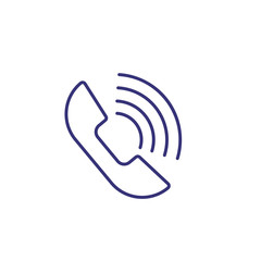 Phone call line icon. Telephone, talk, speaking. Communication concept. Can be used for topics like call center, customer support, hotline