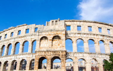 Obraz premium The Pula Arena, Ancient Roman architecture