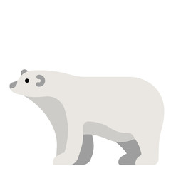 Polar bear flat illustration