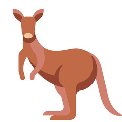 Kangaroo flat illustration