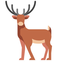 Deer flat illustration