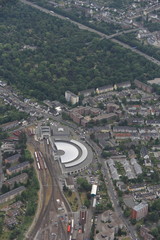 Straßenbahndepot in Düsseldorf, Luftbild