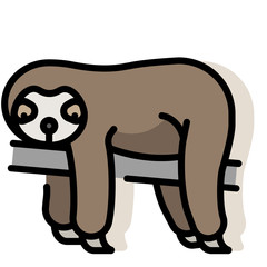 Sloth LineColor illustration