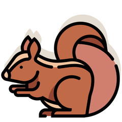 Squirrel LineColor illustration