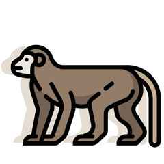 Monkey LineColor illustration