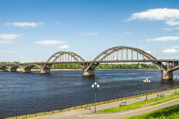 The Volga Bridge, Rybinsk, Russia