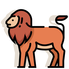 Lion LineColor illustration