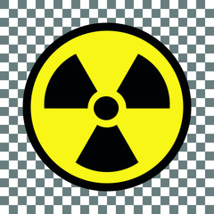 Fototapeta premium Achtung Strahlung Transparent 