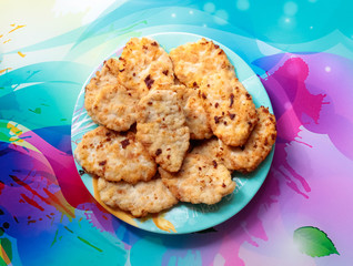 Chicken cutlets on a plate