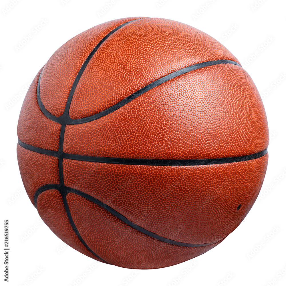 Wall mural basketball ball isolated on white