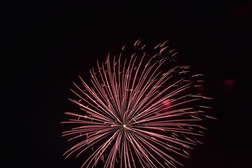 Obraz premium Feuerwerk am Wasser