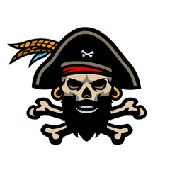 Skull, captain of pirates and crossed bones.