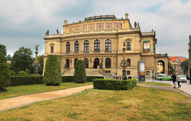 Fototapeta na wymiar Rudolfinum concert hall in Prague, Czech Republic