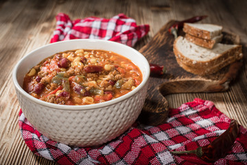 Mexican chili con carne.